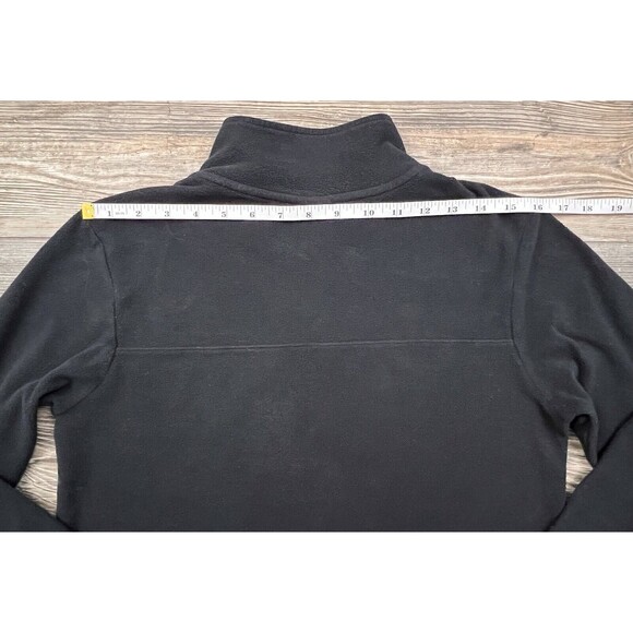 The North Face Womens S Fleece Glacier Snap Pullover Sweater Black Mock Neck - Picture 9 of 12
